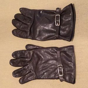 Coach Cashmere Lined Leather Gloves